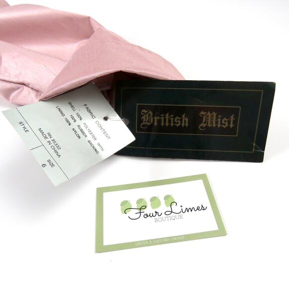 British Mist 90s Vintage Dusty Rose Pink Long Trench Coat Jacket Size 6 Small - Picture 6 of 8